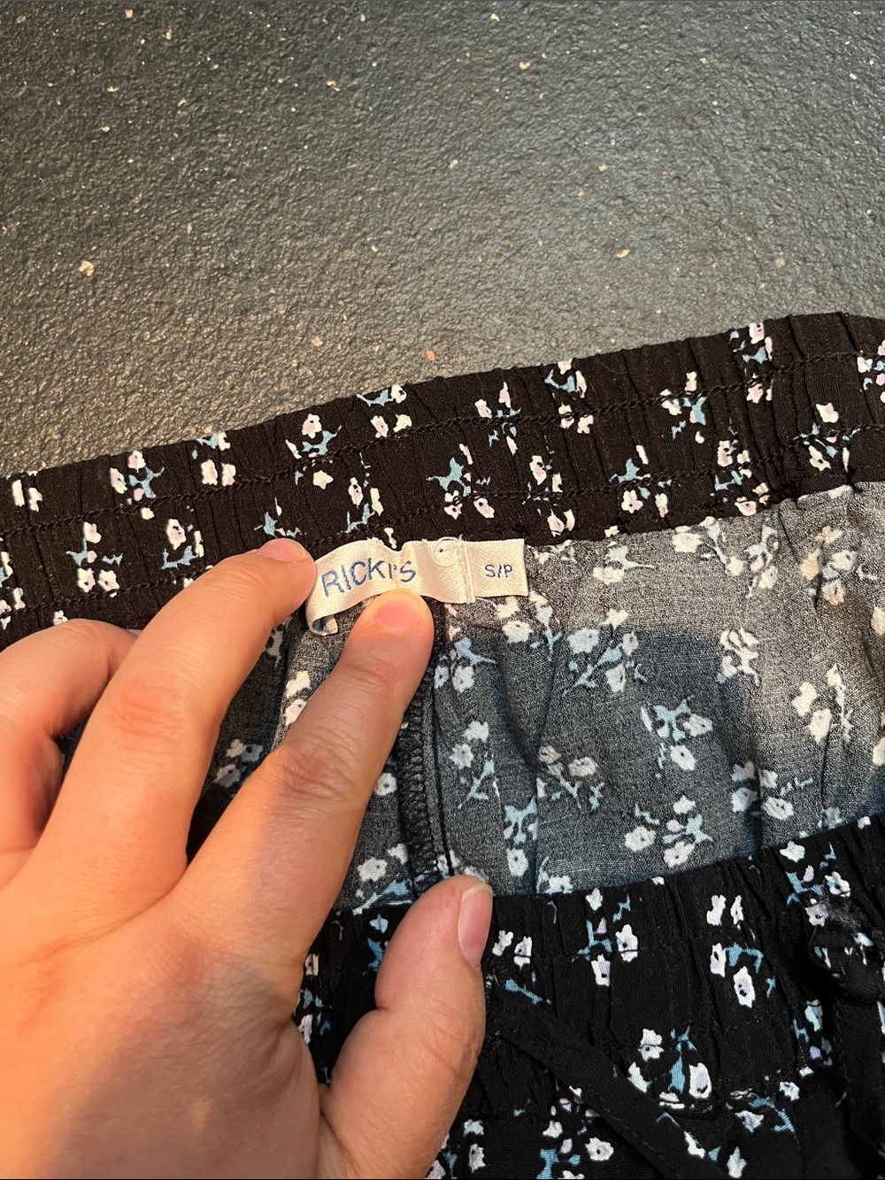 Ricki's Black Mini Skirt with White Floral Print - Picture 3 of 5